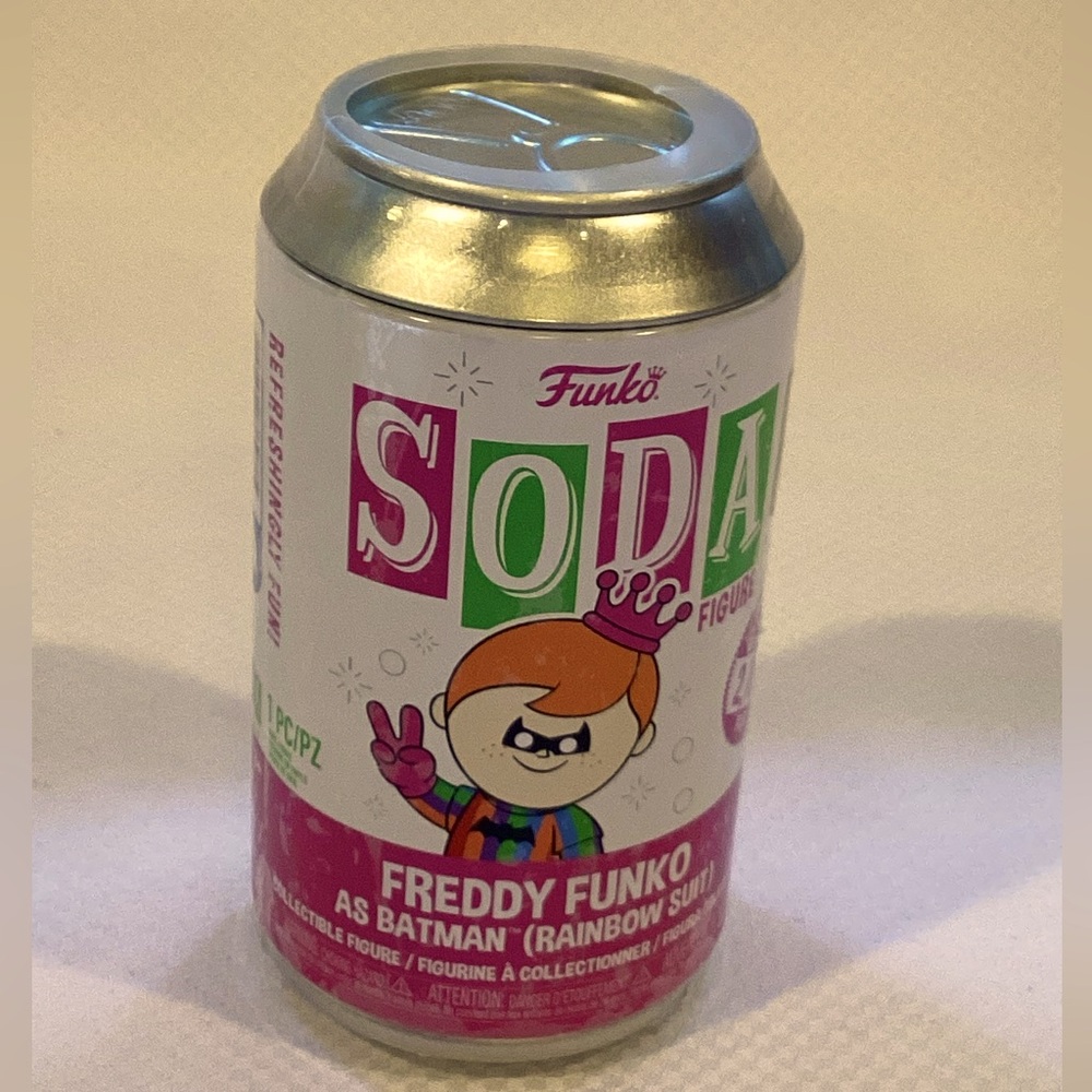 Funko Soda Freddy Funko As Batman ( Rainbow Suit) Collectible Figure